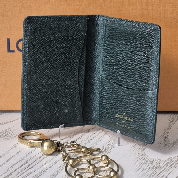 AUTHENTIC Louis Vuitton Taiga Organizer Depoche Business Card Holder - Picture 4 of 12